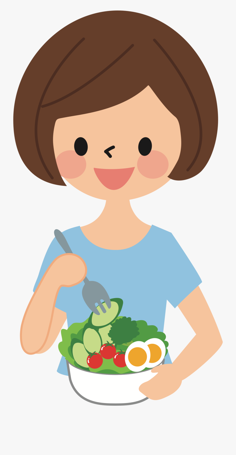 Eating Salad Clipart , Png Download, Transparent Clipart