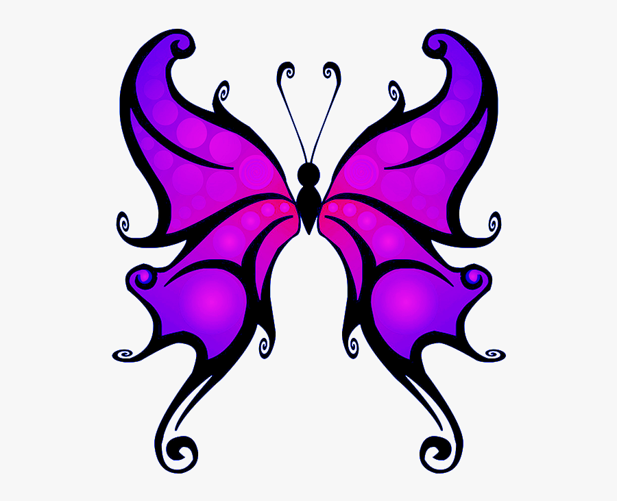 Purple Butterfly Png Clipart, Transparent Clipart