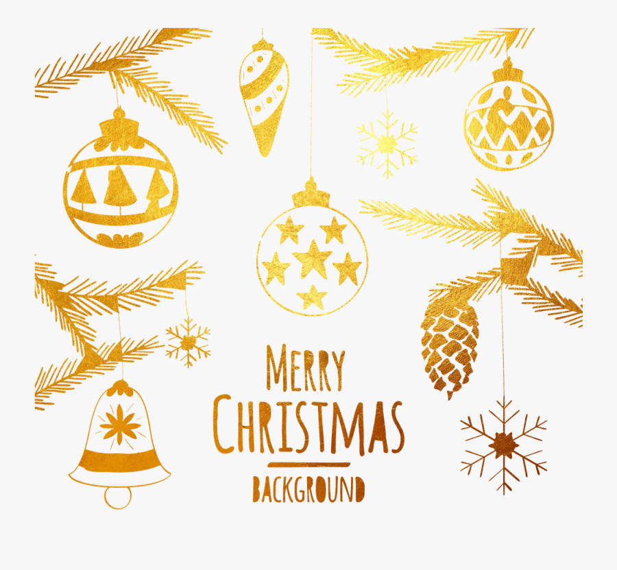 Christmas Golden Background Png Images Vector, Clipart,, Transparent Clipart