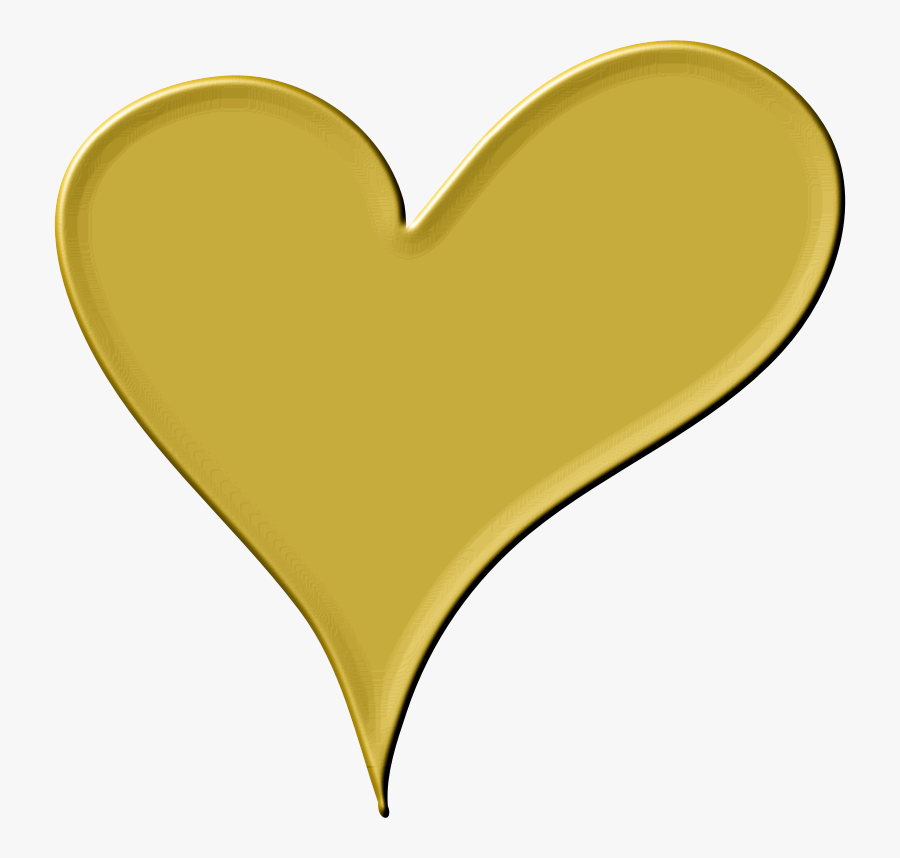 Clipart Heart In Gold, Transparent Clipart