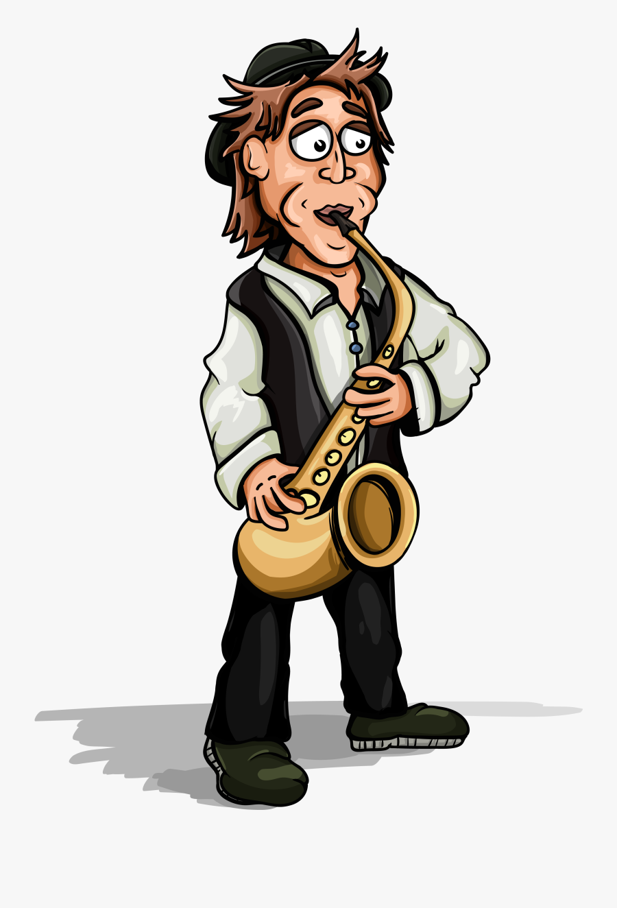 Sax Man Player, Transparent Clipart