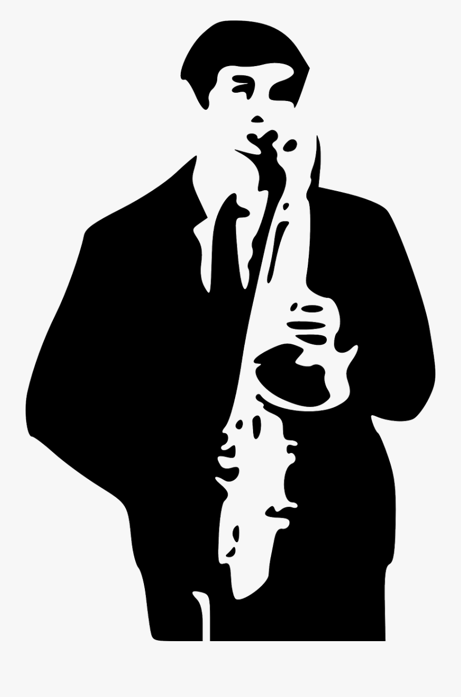 Saxophone Player, Transparent Clipart