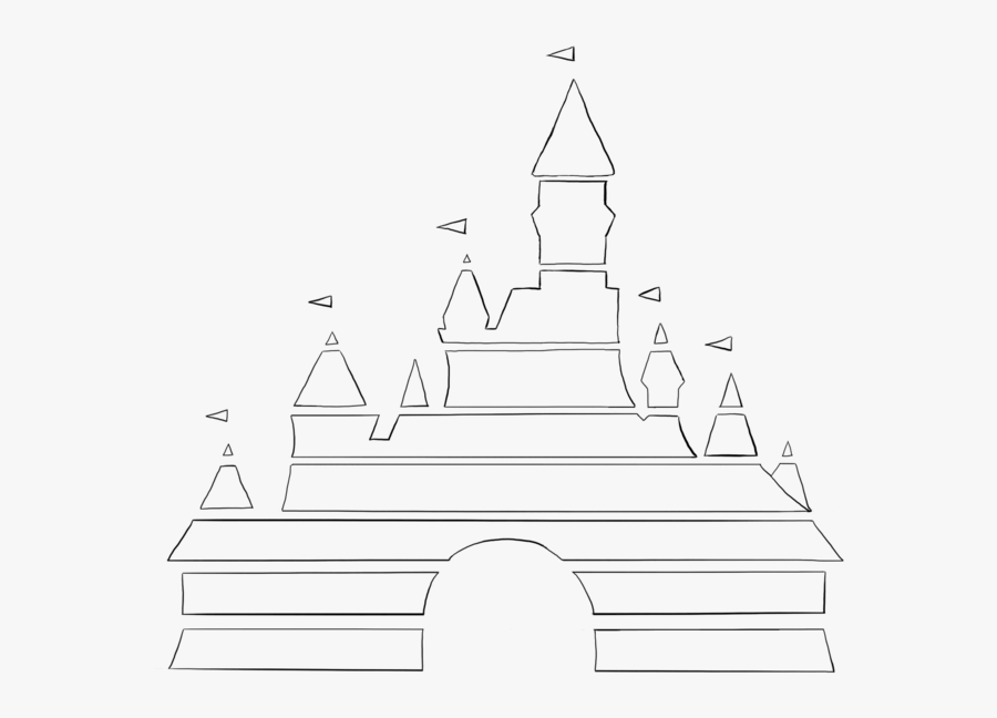 Disney Castle Outline Clipart, Transparent Clipart