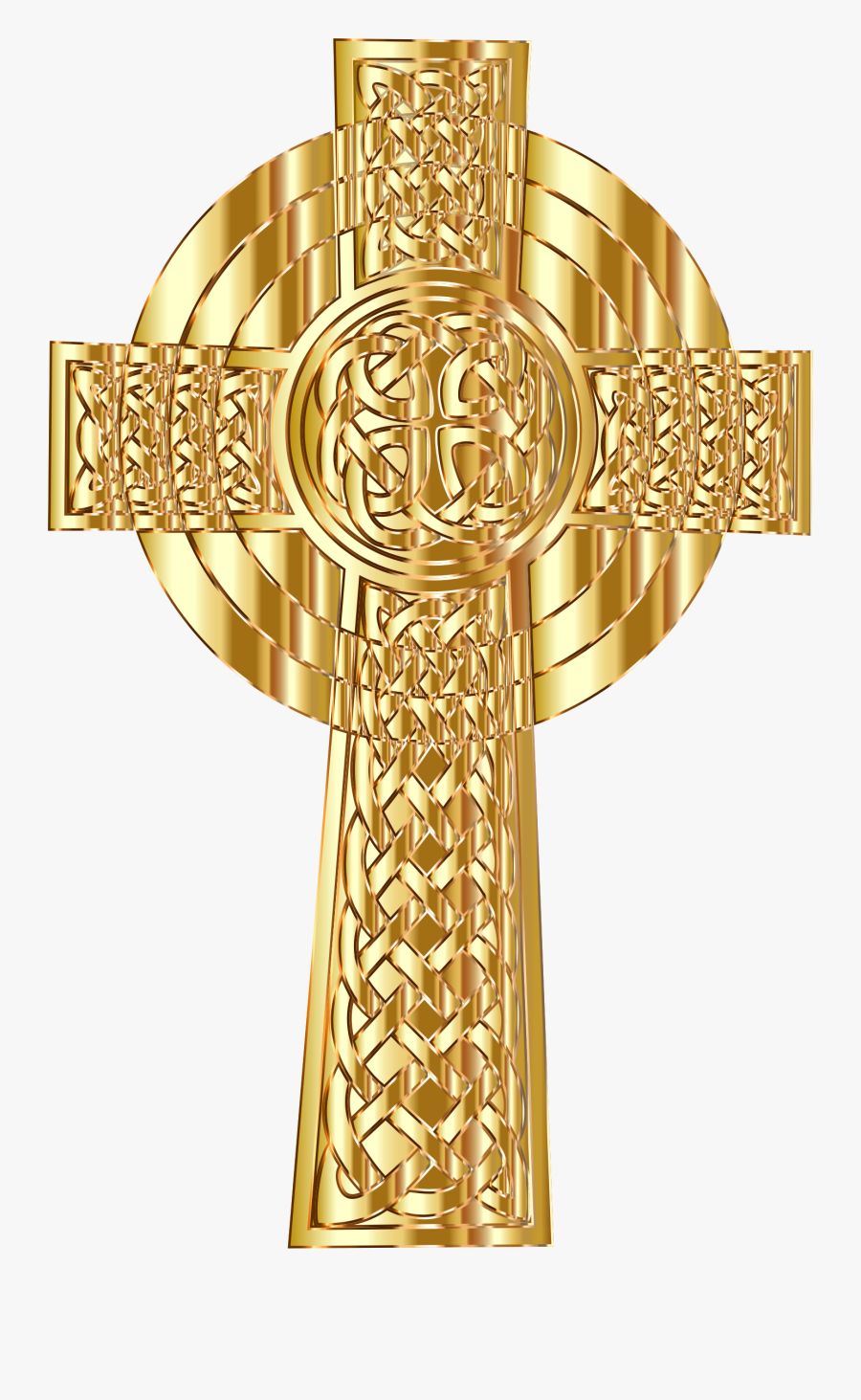 Celtic Cross Gold Clipart, Transparent Clipart