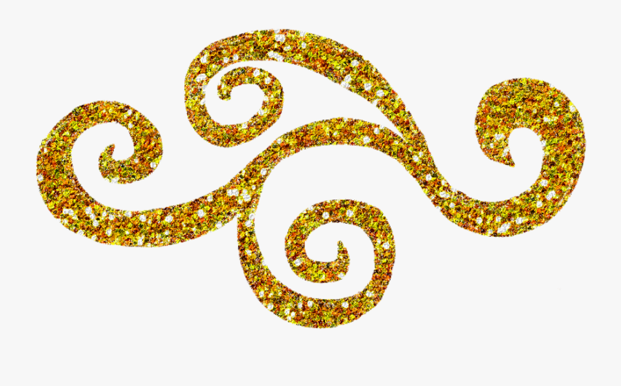 Gold Glitter Swirl Clipart, Transparent Clipart