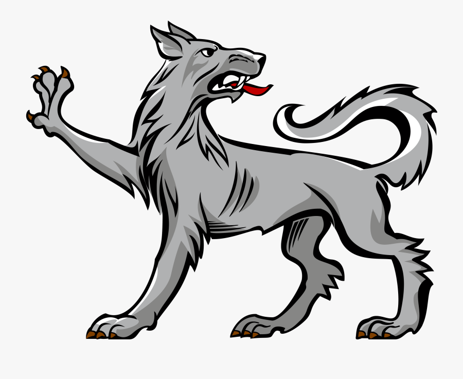 Wolf Passant Regardant, Transparent Clipart