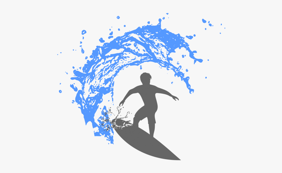 Waves Ocean Surfing Image Vector, Transparent Clipart