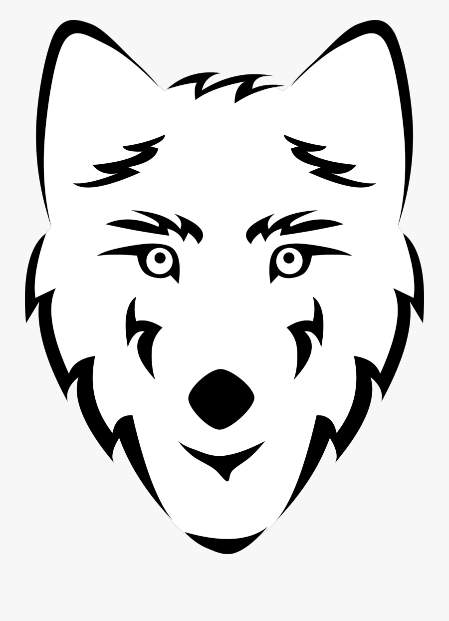 Svg Royalty Free Stock Blank Stylized Big Image Png - Easy Wolf Head Drawing, Transparent Clipart