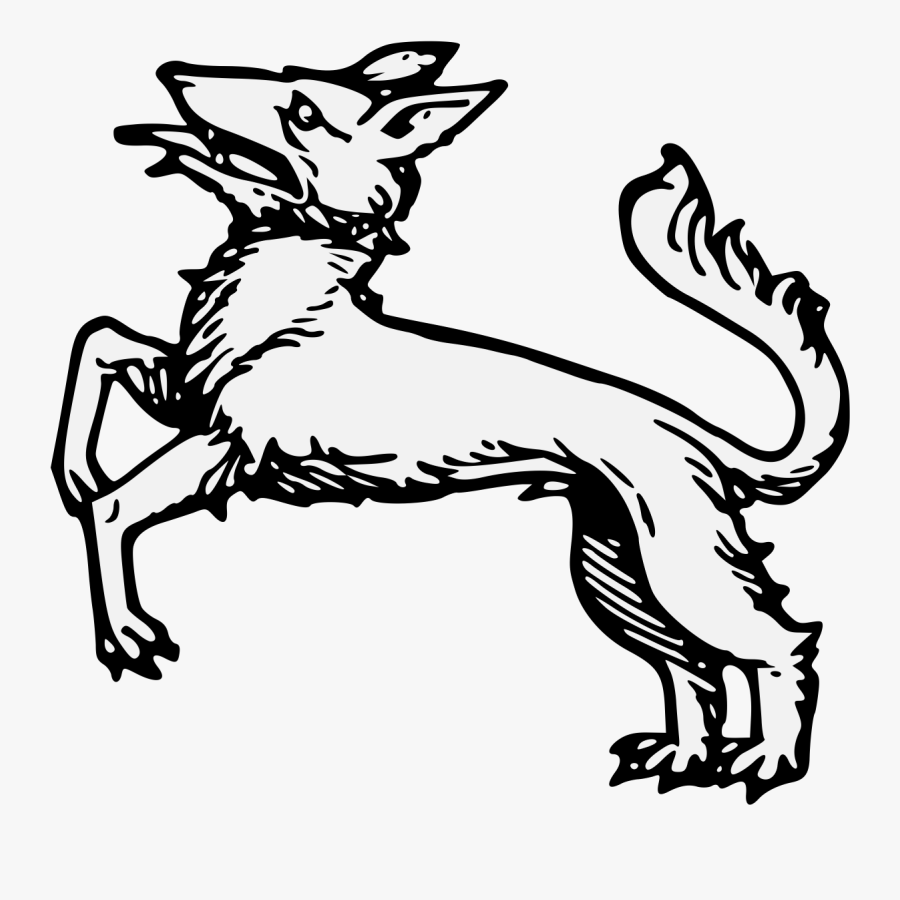 Wolf Heraldry, Transparent Clipart