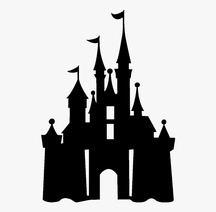 Sticker Design Chateau De Princesse Ambiance Sticker - Silhouette Disney Castle, Transparent Clipart