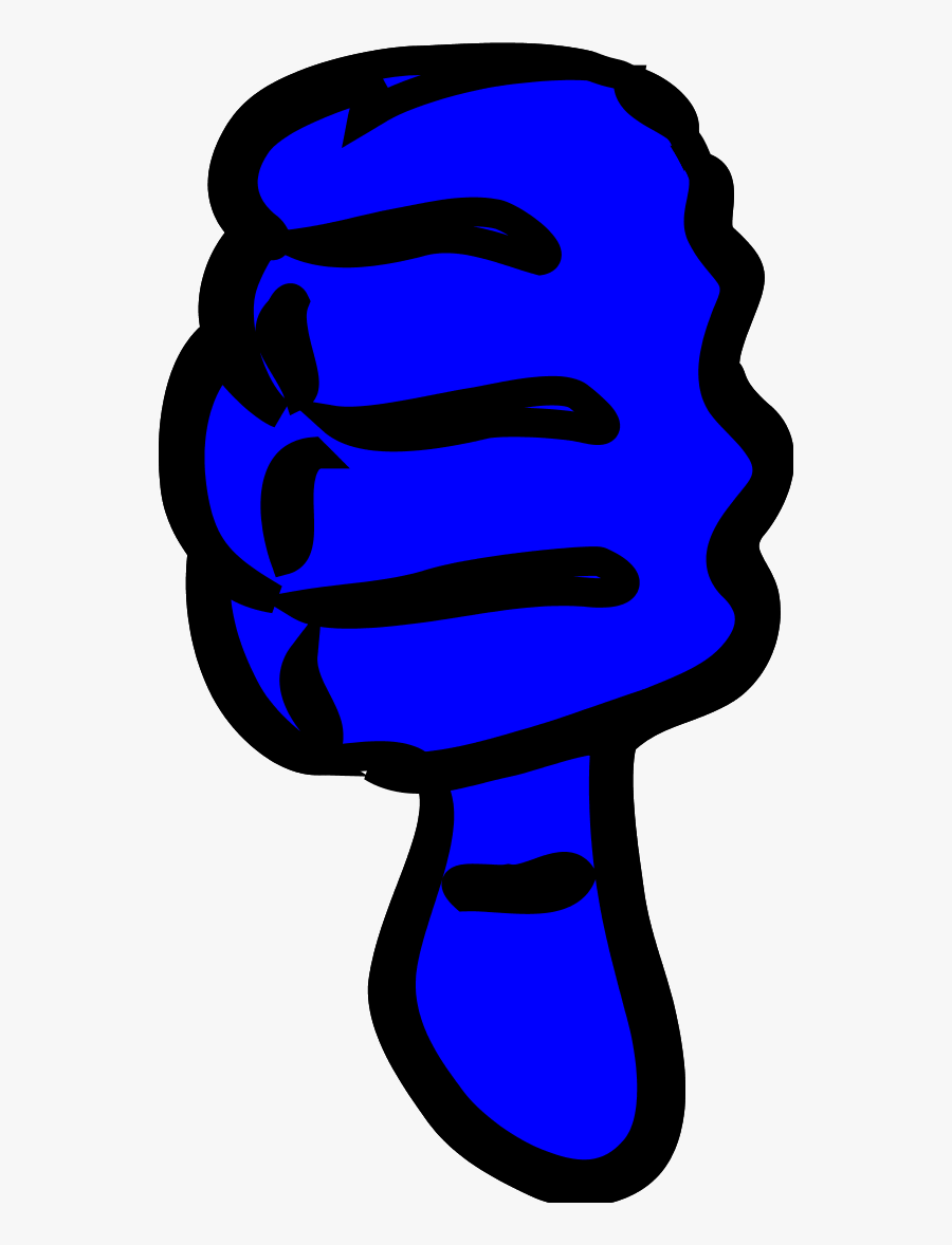 Vector Clip Art - Thumbs Down Clipart Blue, Transparent Clipart