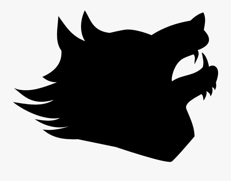 Wolf Profile Silhouette - Clipart Wolf Head Silhouette, Transparent Clipart