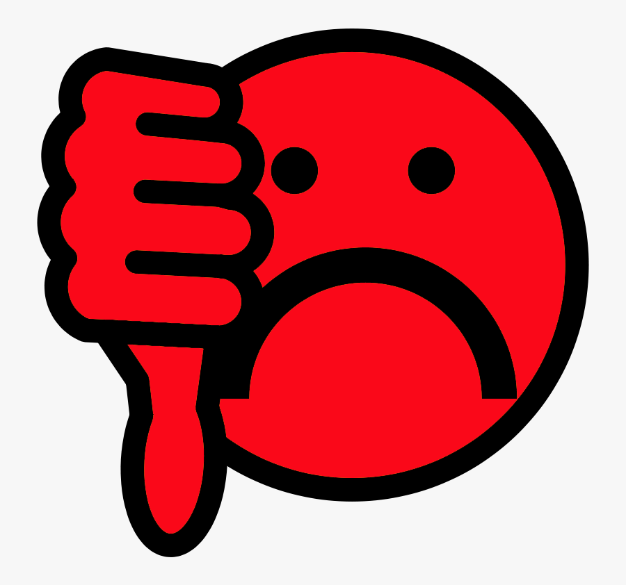 Thumbs Up Clipart Smiley - Red Thumbs Down Emoji, Transparent Clipart