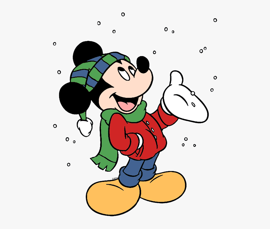 Mickey Mouse Clip Art - Mickey Mouse Winter Coloring Pages, Transparent Clipart