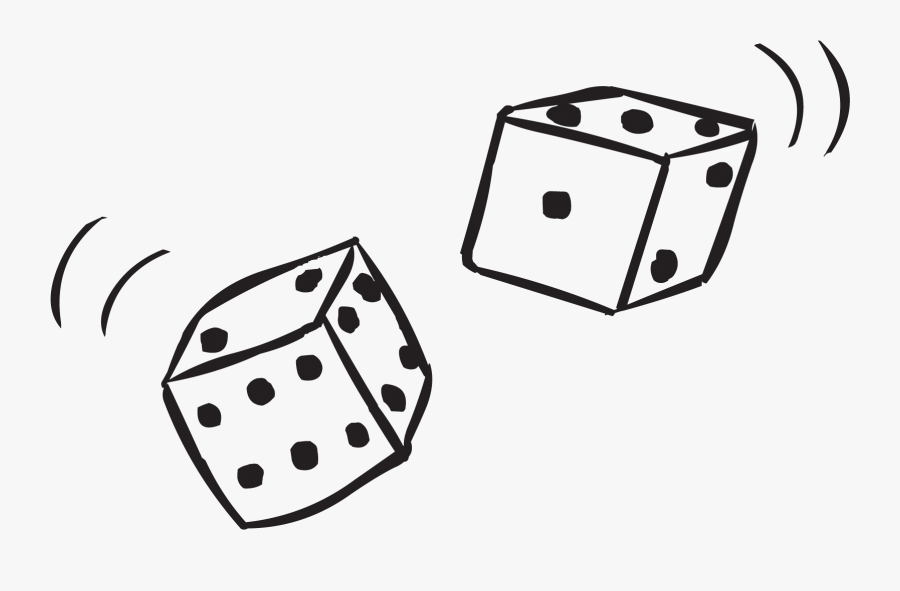Pair Of Dice Being Rolled In Double Dice Game, Transparent Clipart