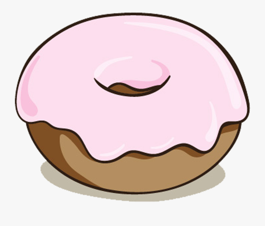 Donut Doughnut Cartoon Free Frame Clipart - Pink Glazed Donuts Cartoon, Transparent Clipart