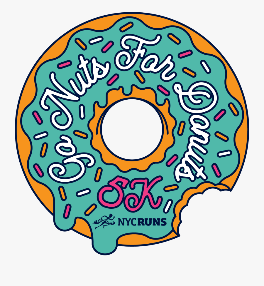 Nycruns Go Nuts For Donuts 5k - Circle, Transparent Clipart