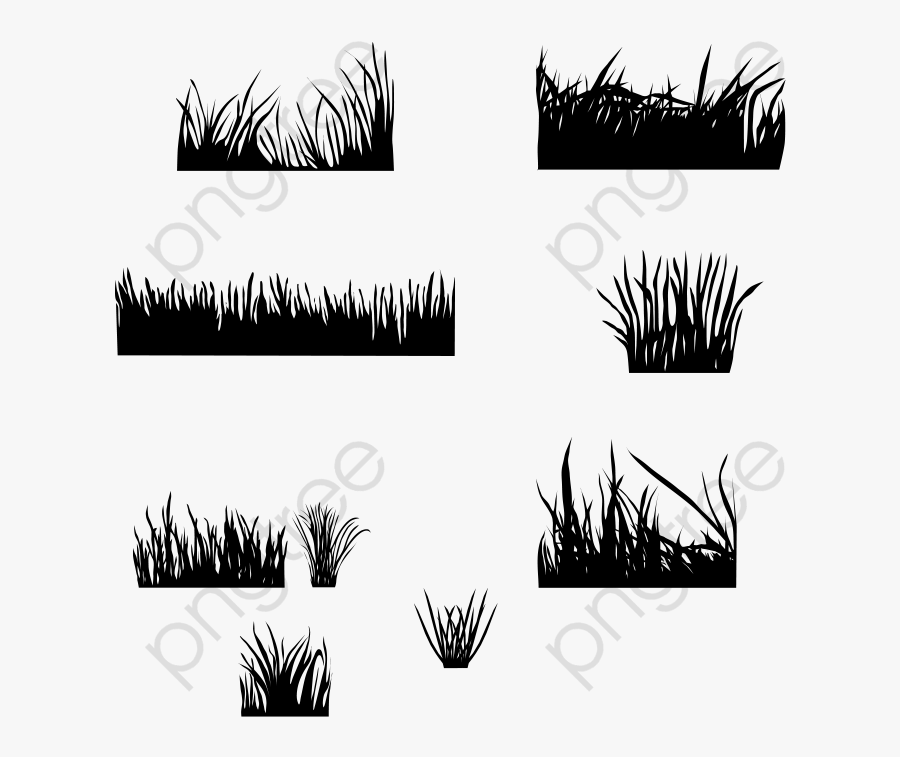 Silhouette Grass - 小 草 剪影, Transparent Clipart