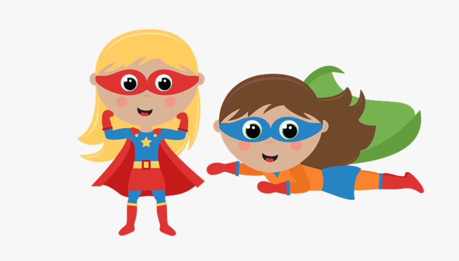 Superhero Clip Art Free , Png Download - Superhero Girl And Boy, Transparent Clipart