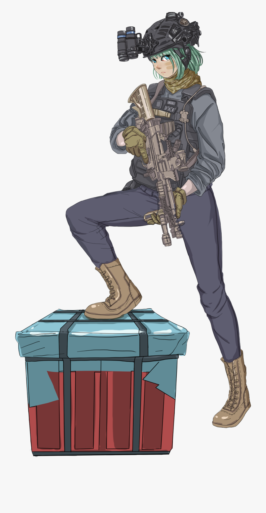 Hand Drawn Cartoon Games Girl Png And Psd - Illustration, Transparent Clipart