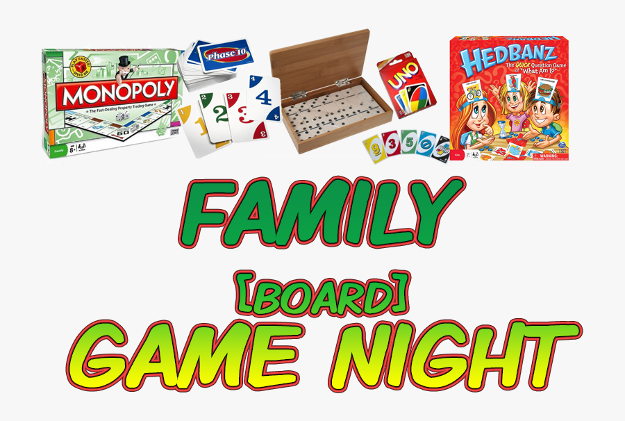 Family Board Game Night, Transparent Clipart