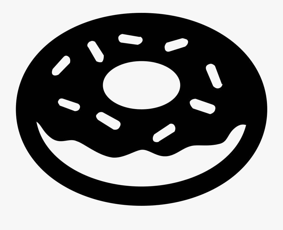 Graphic Royalty Free Doughnut Icon Free Download - Donut Vector Black And White, Transparent Clipart