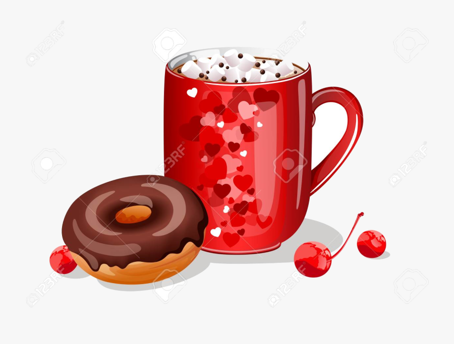 Hot Chocolate Clipart Donut Free Clip Art Stock Transparent - Donuts And Hot Chocolate Clipart, Transparent Clipart