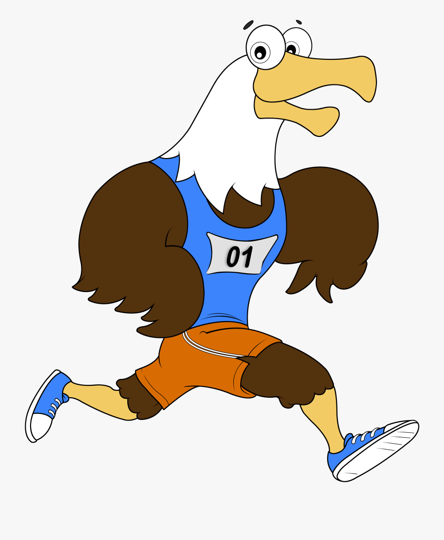 Transparent Athletics Clipart - Eagle Running Clip Art, Transparent Clipart