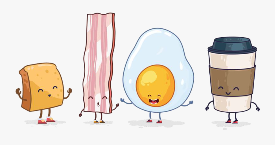 Transparent Eating Breakfast Clipart - Breakfast Cartoon Transparent, Transparent Clipart
