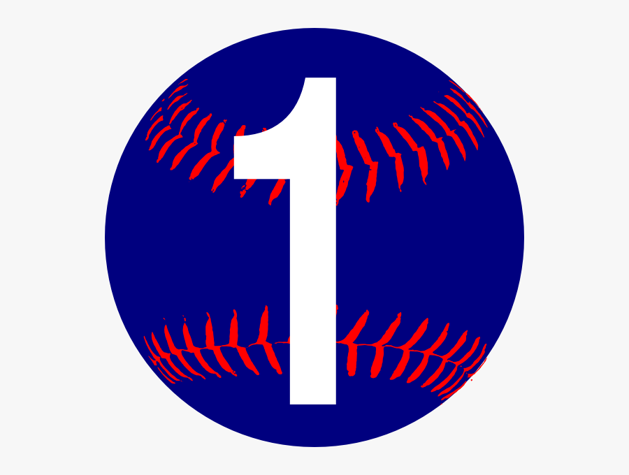 Blue Softball Svg Clip Arts - Orange And Blue Softball, Transparent Clipart