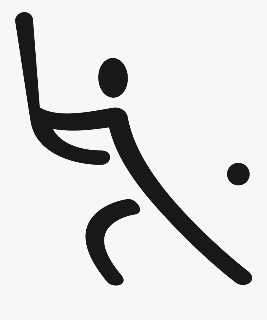 Softball Icon - Line Art, Transparent Clipart