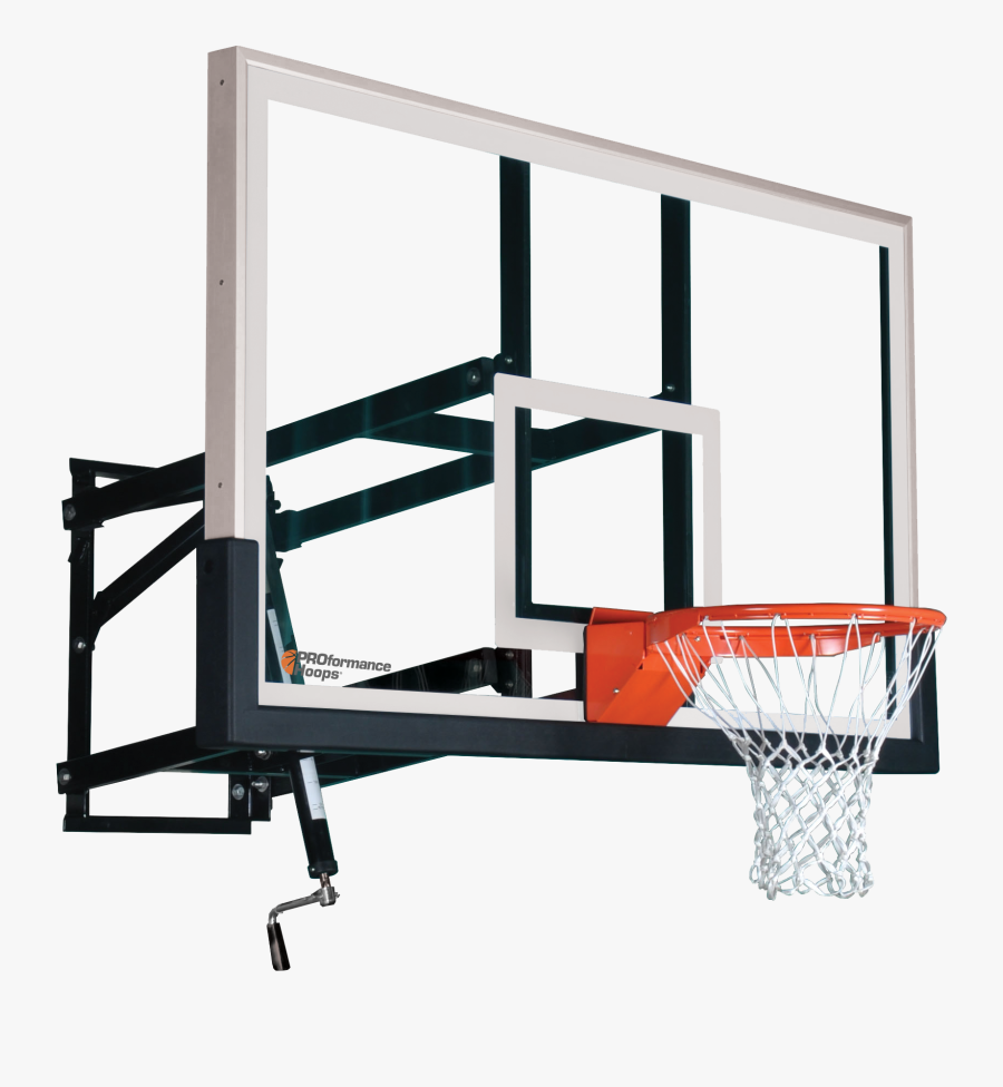Wall Mount Wm54 Adjustable Basketball Hoop With - Adjustable Basketball Hoop Wall, Transparent Clipart