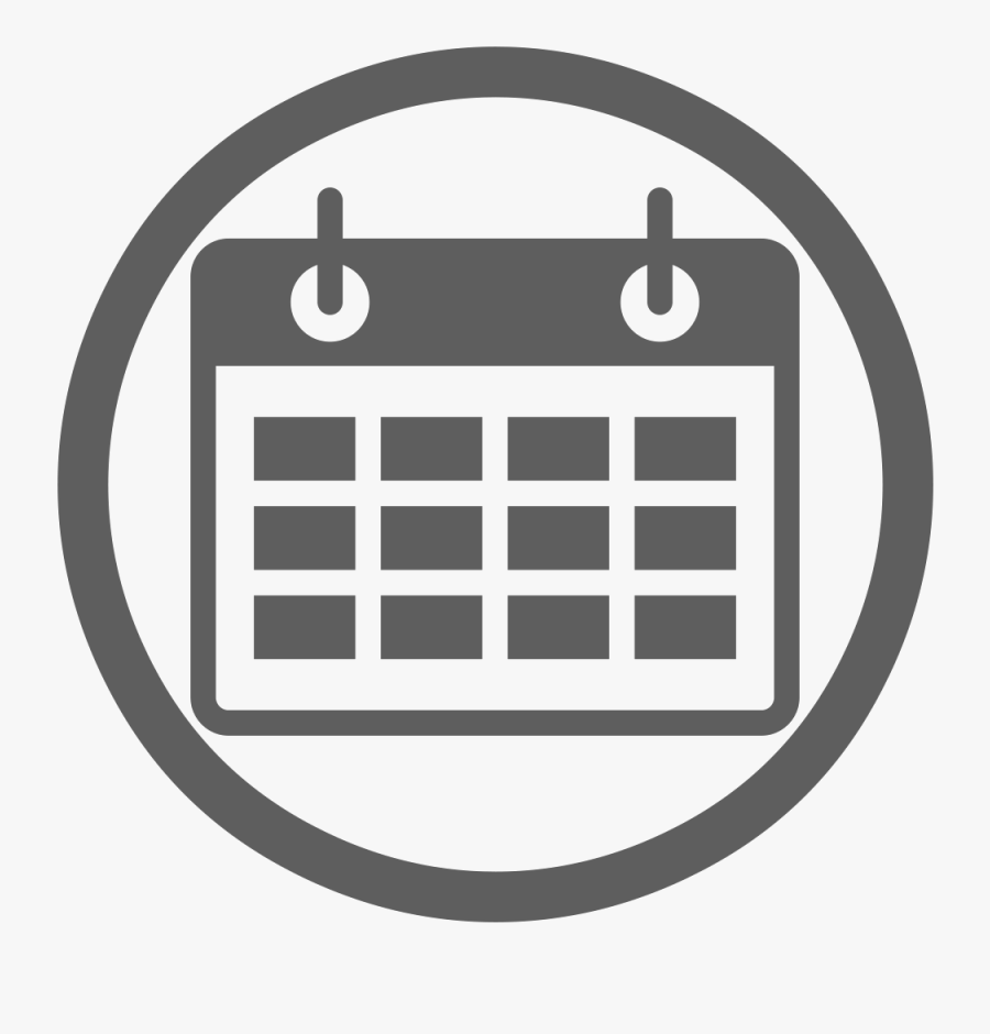 Transparent Calendar Icon In Circle, Transparent Clipart