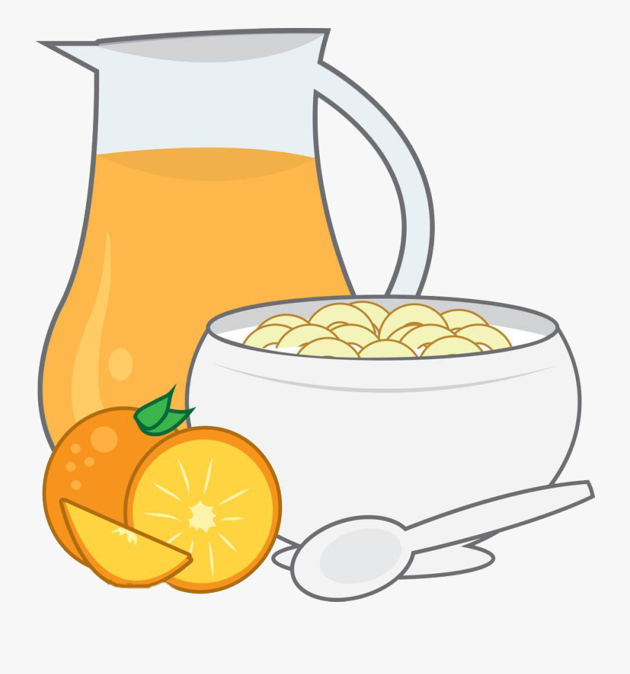 Orange Juice Breakfast Milk Toast Clip Art - Milk And Orange Juice Clipart Png, Transparent Clipart