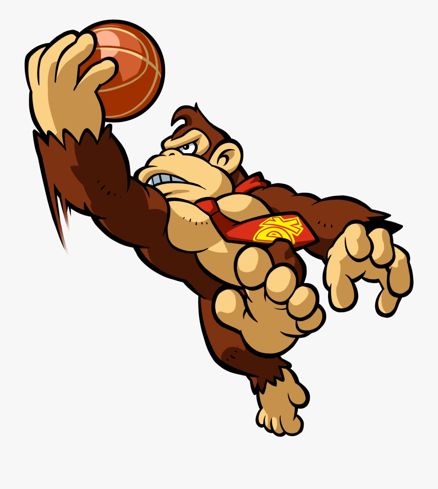 Hoop Clipart Donkey Basketball - Mario Hoops 3 On 3 Donkey Kong, Transparent Clipart