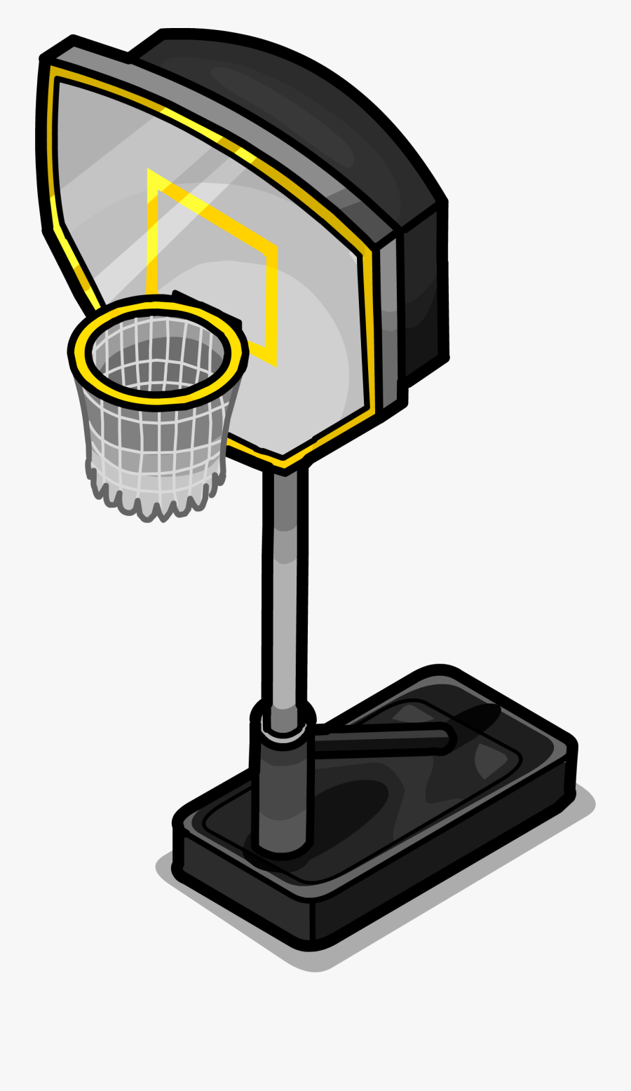 Basketball Hoop Sprite 002 - Cartoon Basketball Goal Png, Transparent Clipart