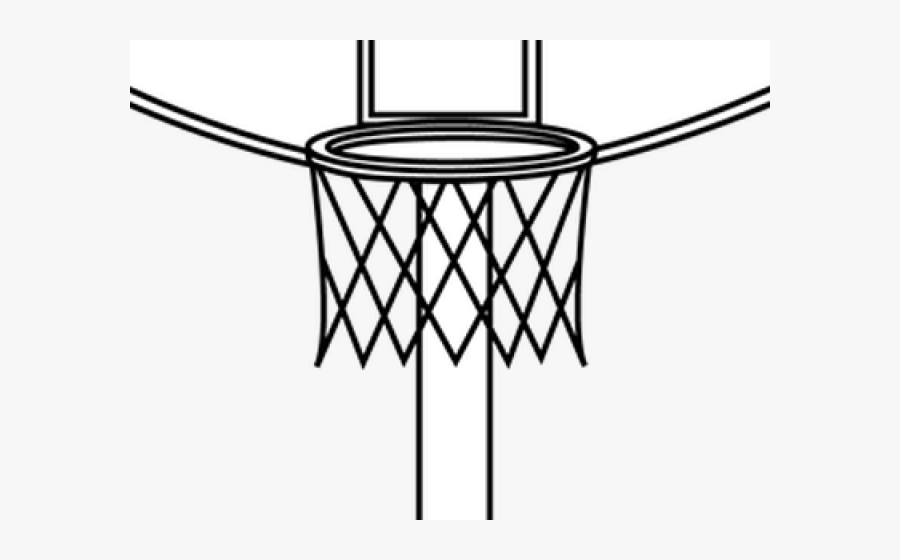 Basketball Team Clipart Black And White - Easy Draw Basketball Hoop, Transparent Clipart