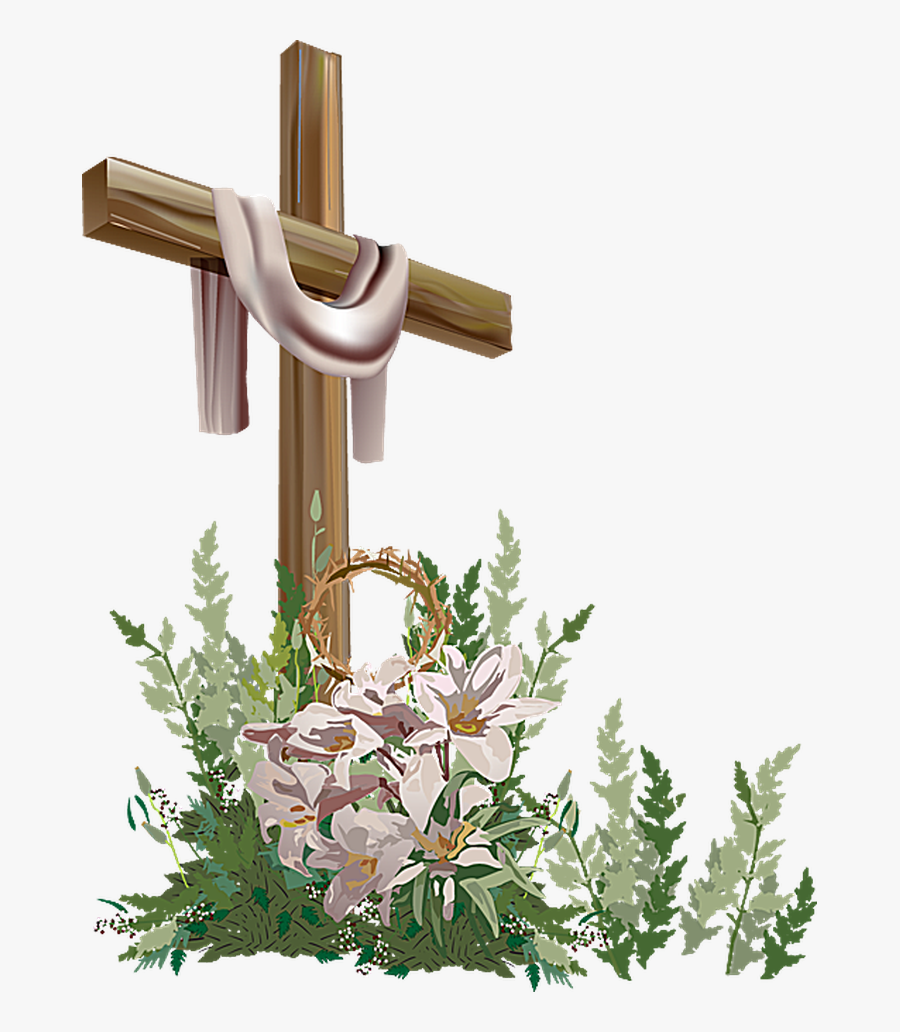 25 Easter Activities For Primary School - Holy Cross And Flowers, Transparent Clipart
