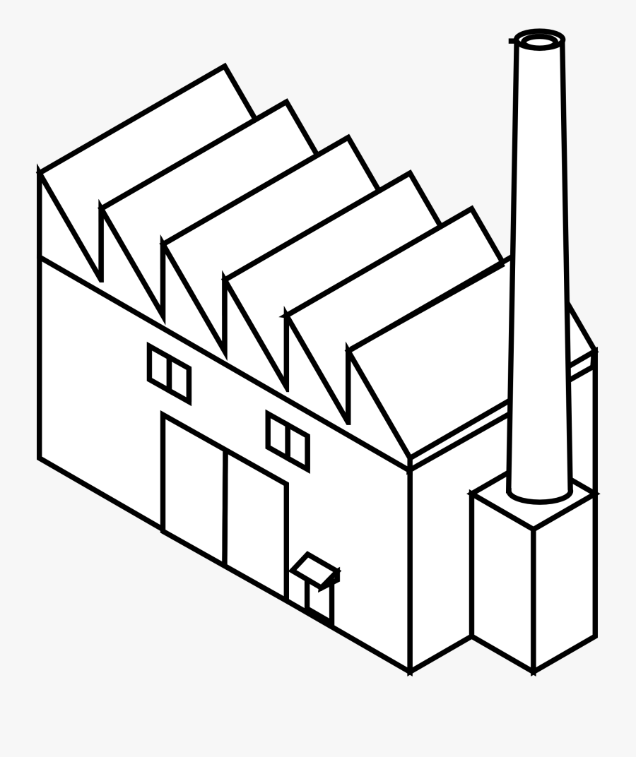 Images For Closed Factories Clipart - Factory Line Art, Transparent Clipart