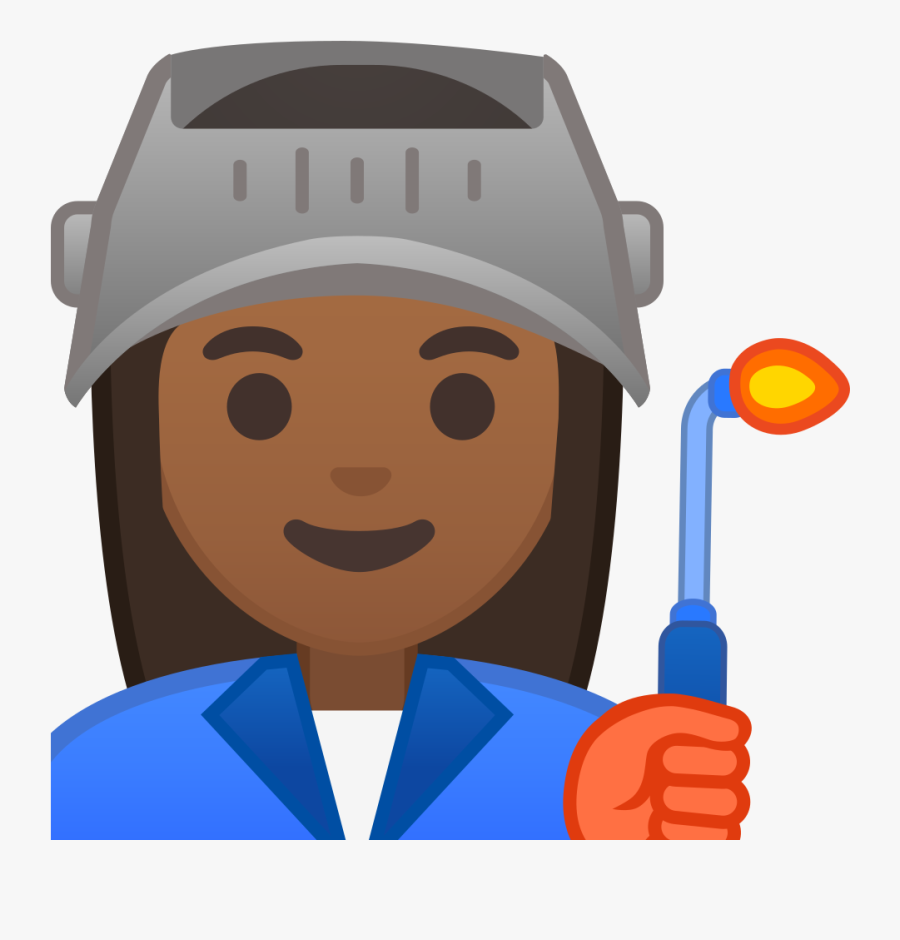 Engineer Clipart Lady - Factory Worker Emoji, Transparent Clipart