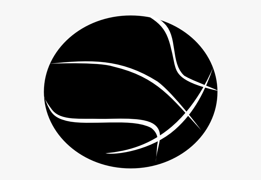 Black Basketball With White Outline Clip Art At Clker - White Basketball Outline Png, Transparent Clipart