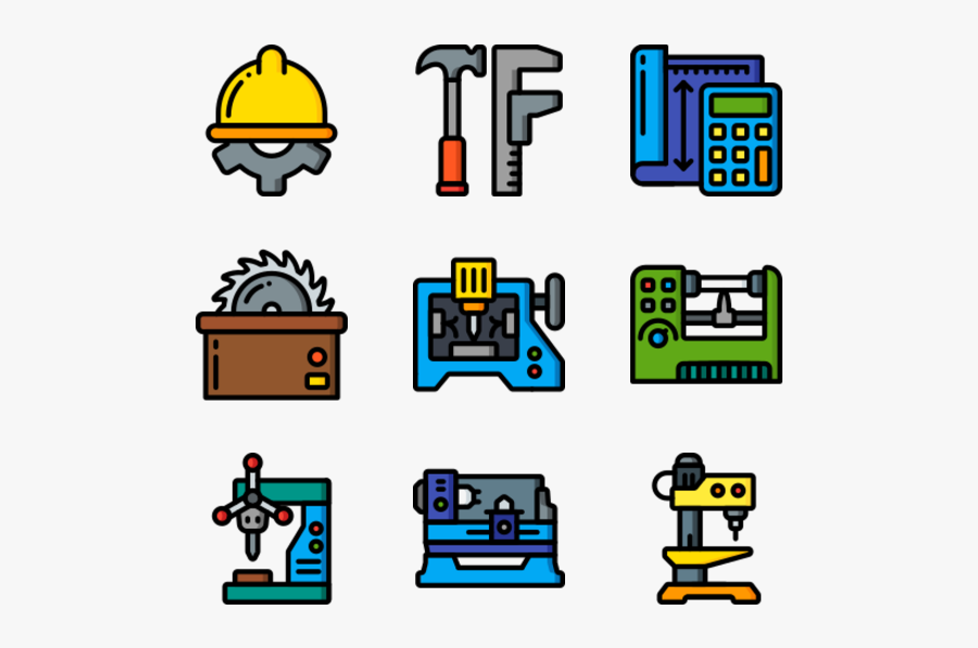 Factory Icons - Clip Art, Transparent Clipart