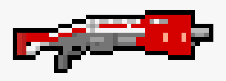 Fortnite Tactical Shotgun - Pixel Art Minecraft Fortnite, Transparent Clipart