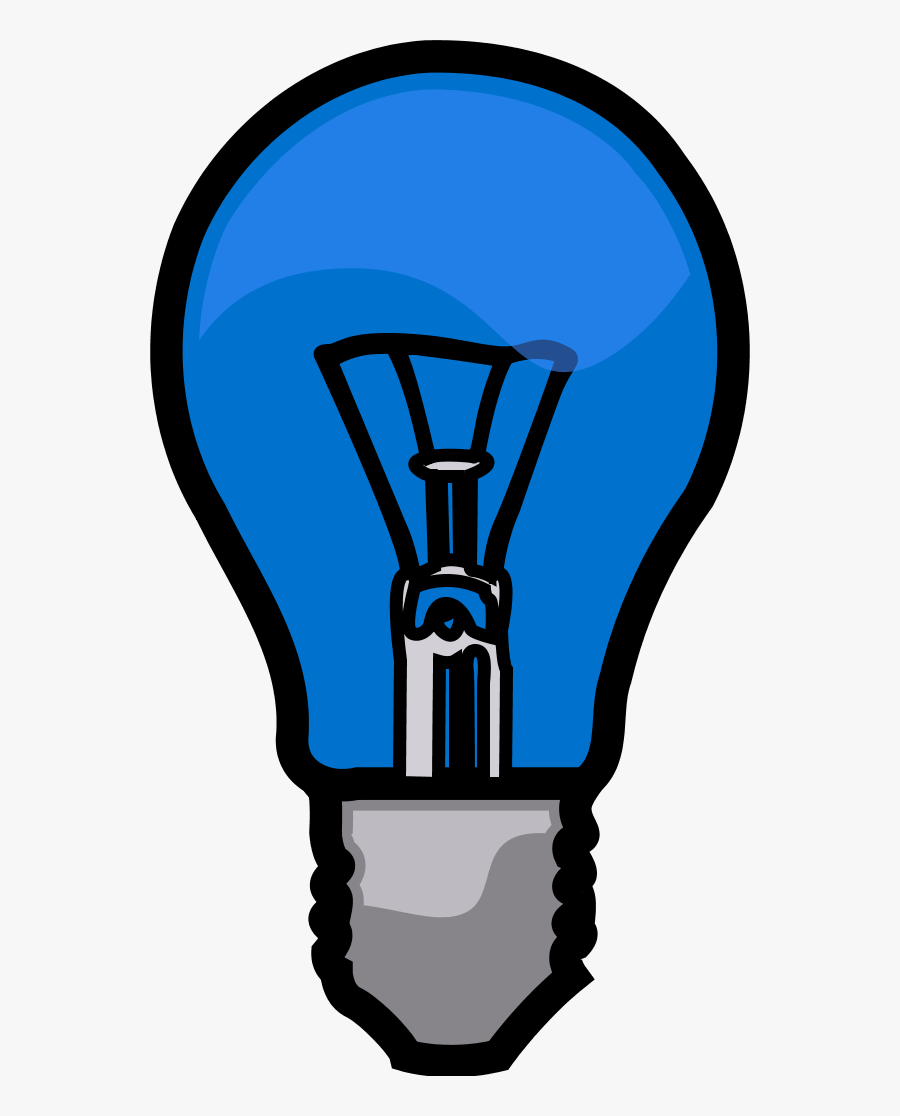 Light Bulb - Blue Light Clip Art, Transparent Clipart