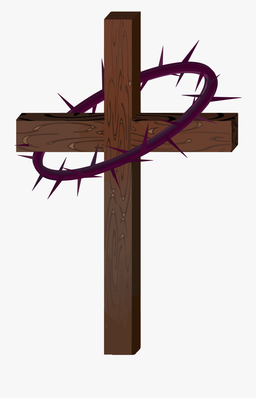 Lent Clipart Cross Free Picture - Cross Crown Of Thorns, Transparent Clipart