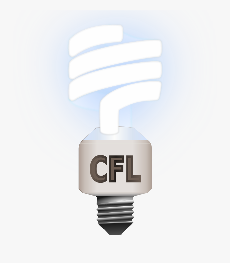 Light Bulb Clipart Compact Fluorescent - Energy Saving Light Bulb Png, Transparent Clipart
