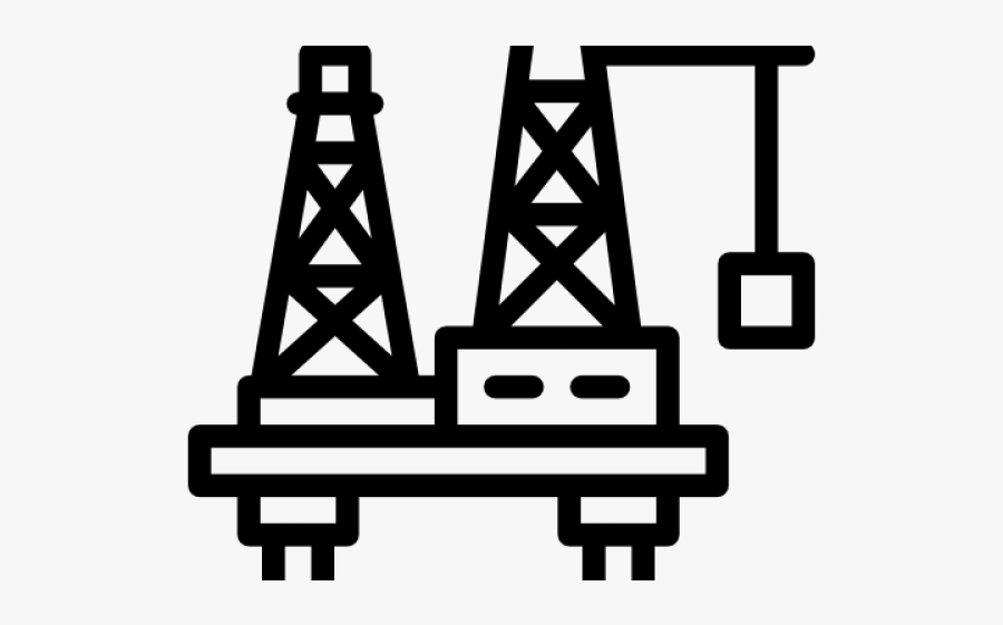 Clip Art Cartoon Oil Rig - Oil And Gas Plant Icon, Transparent Clipart