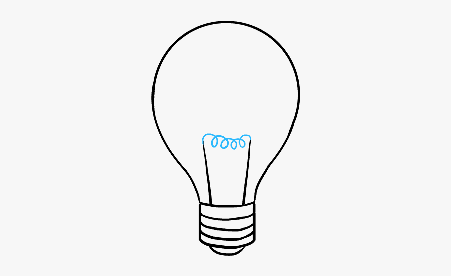 How To Draw A Light Bulb - Light Bulb Drawing , Free Transparent ...