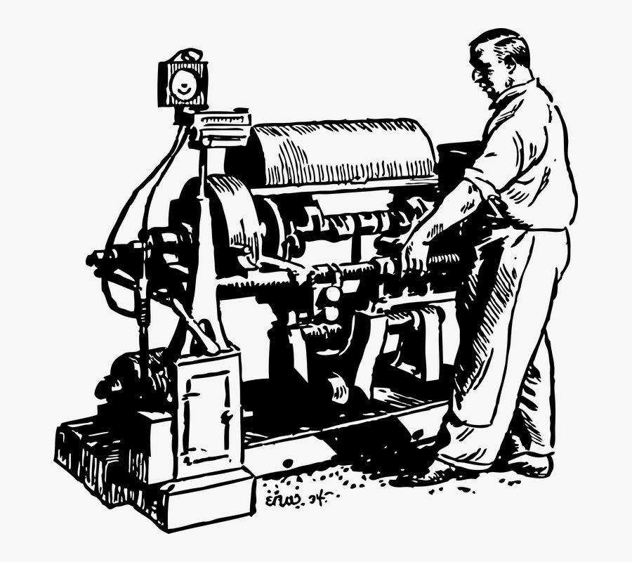 Machine Crankshaft Working - Working In Factory Clipart, Transparent Clipart
