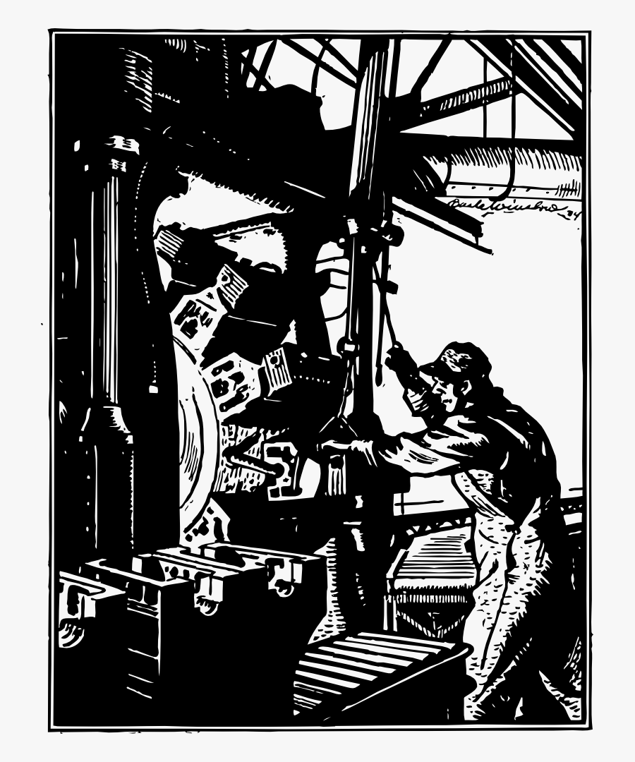 Free Rotary Milling Machine - Machining Clip Art, Transparent Clipart